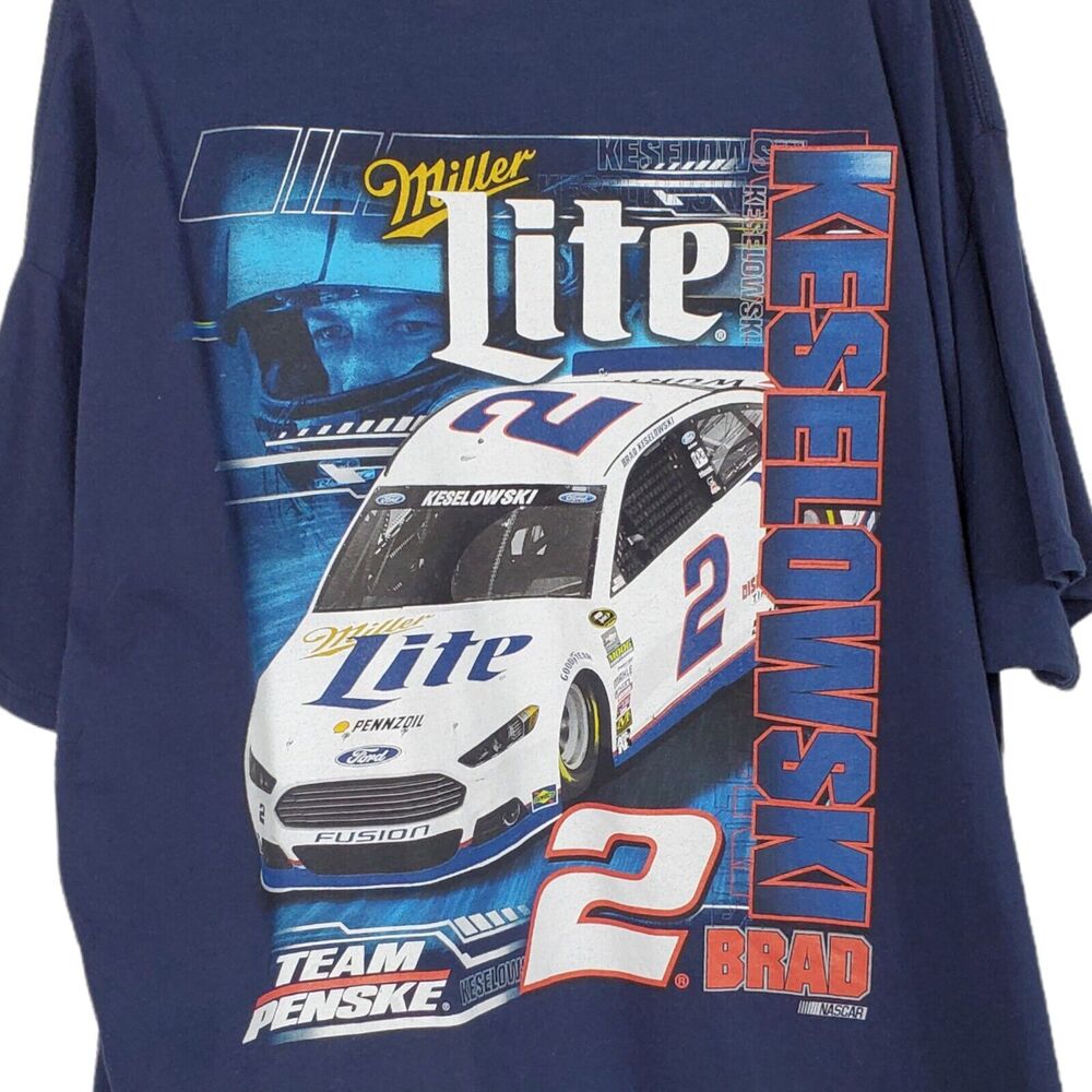 Brad Keselowski Team Penske Miller Lite NASCAR Shirt Men's 2XL